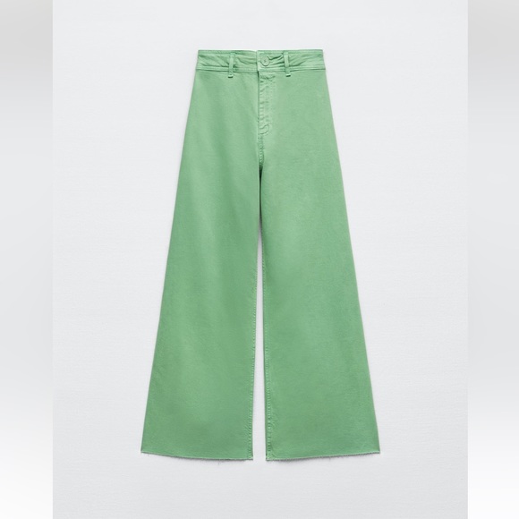 ZARA HIGH WAISTED ZW SAILOR STRAIGHT JEANS - Picture 8 of 11